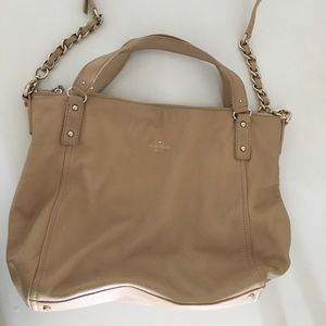 Taupe Kate Spade purse.
